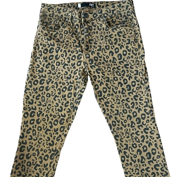 Kut From The Cloth Animal Print Donna High Rise Ankle Skinny Ladies Size 10 - Picture 3 of 8